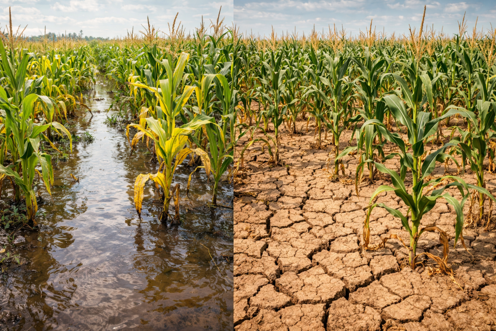 Daños al cultivo de maíz por exceso o falta de agua – Unisem